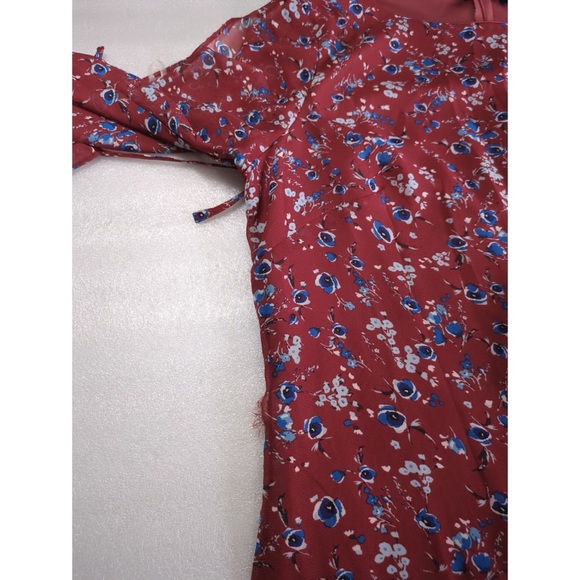 Chaps Floral Long Sleeve Day Dress- with flaws - Picture 14 of 15